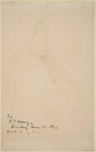 Sketch of Maud, by James McNeill Whistler, ink, 1872