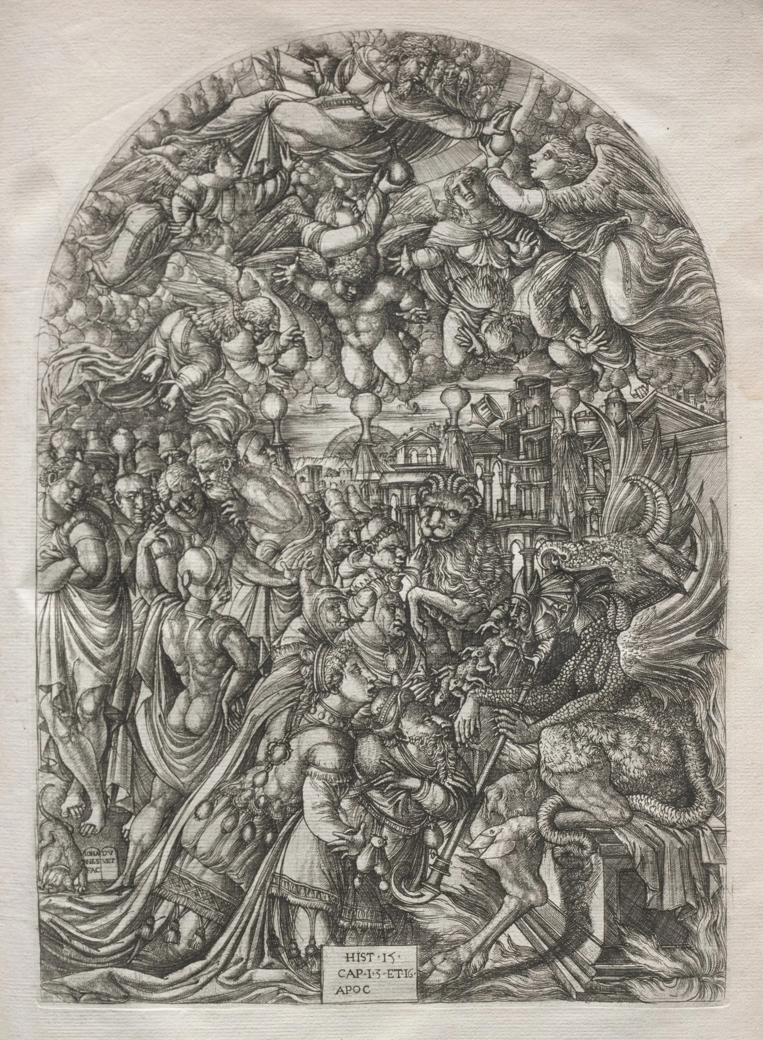 The Apocalypse: The Dragon with Two Horns and the Beast with Seven, detail