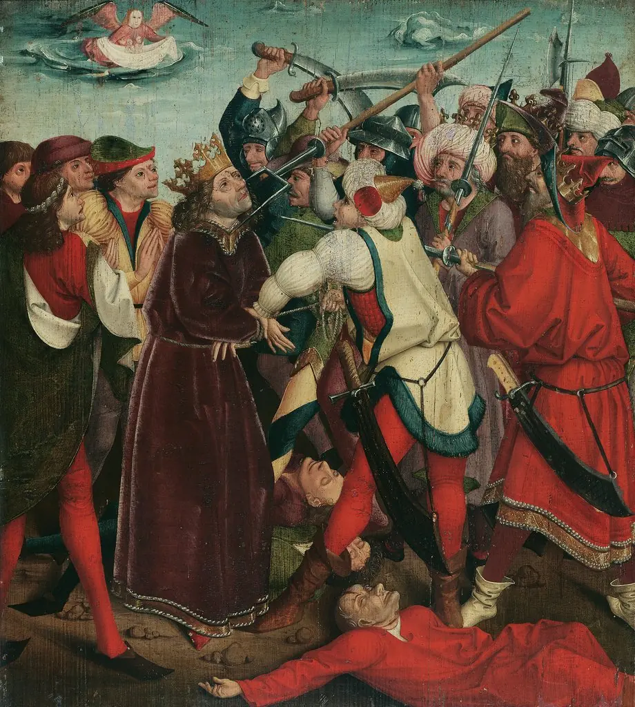 Martyrium des hl. Oswald in der Schlacht, by Meister der Oswaldlegende, unspecified, 1492