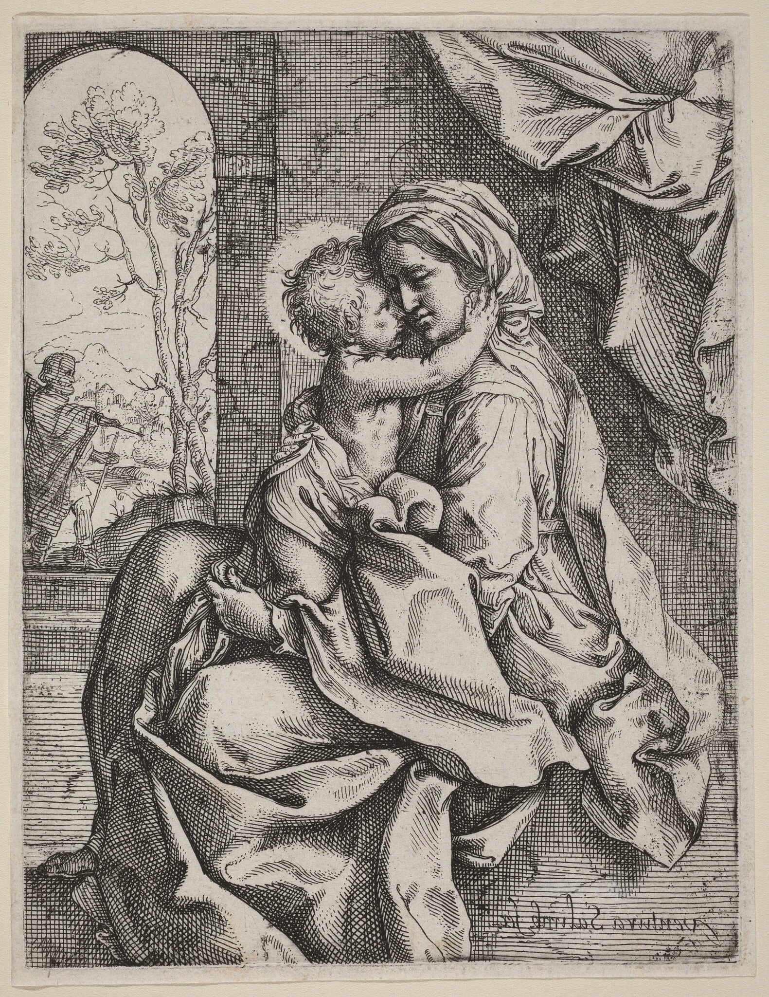 Virgin and Child, detail