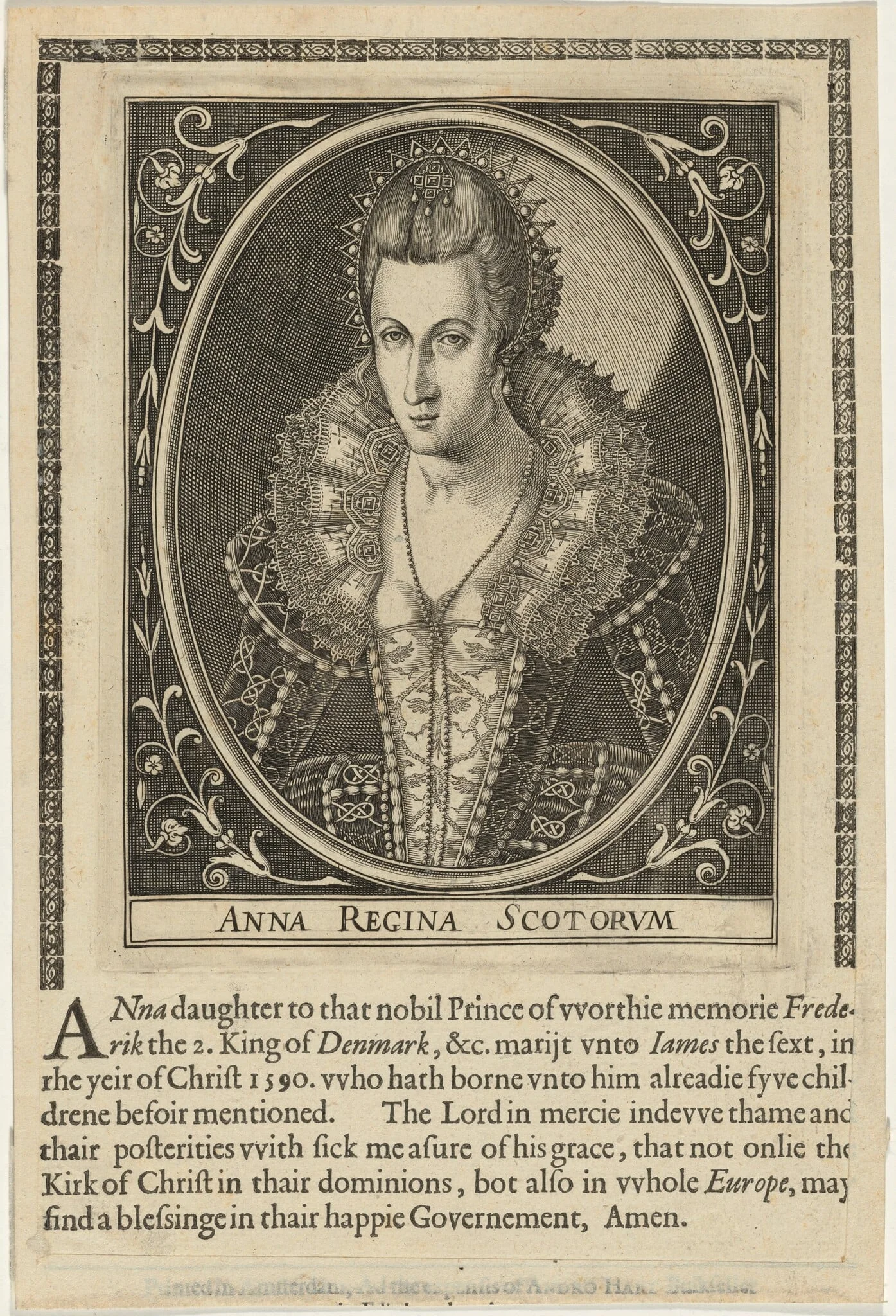 Anne of Denmark, Queen of James VI of Scotland, detail