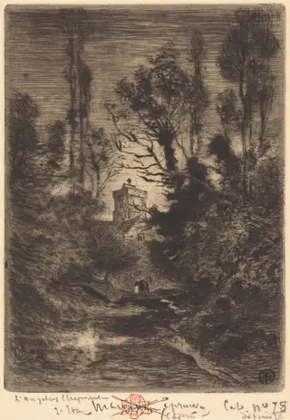 La Ronde de nuit (Night Patrol), by Félix-Hilaire Buhot, ink, 1878