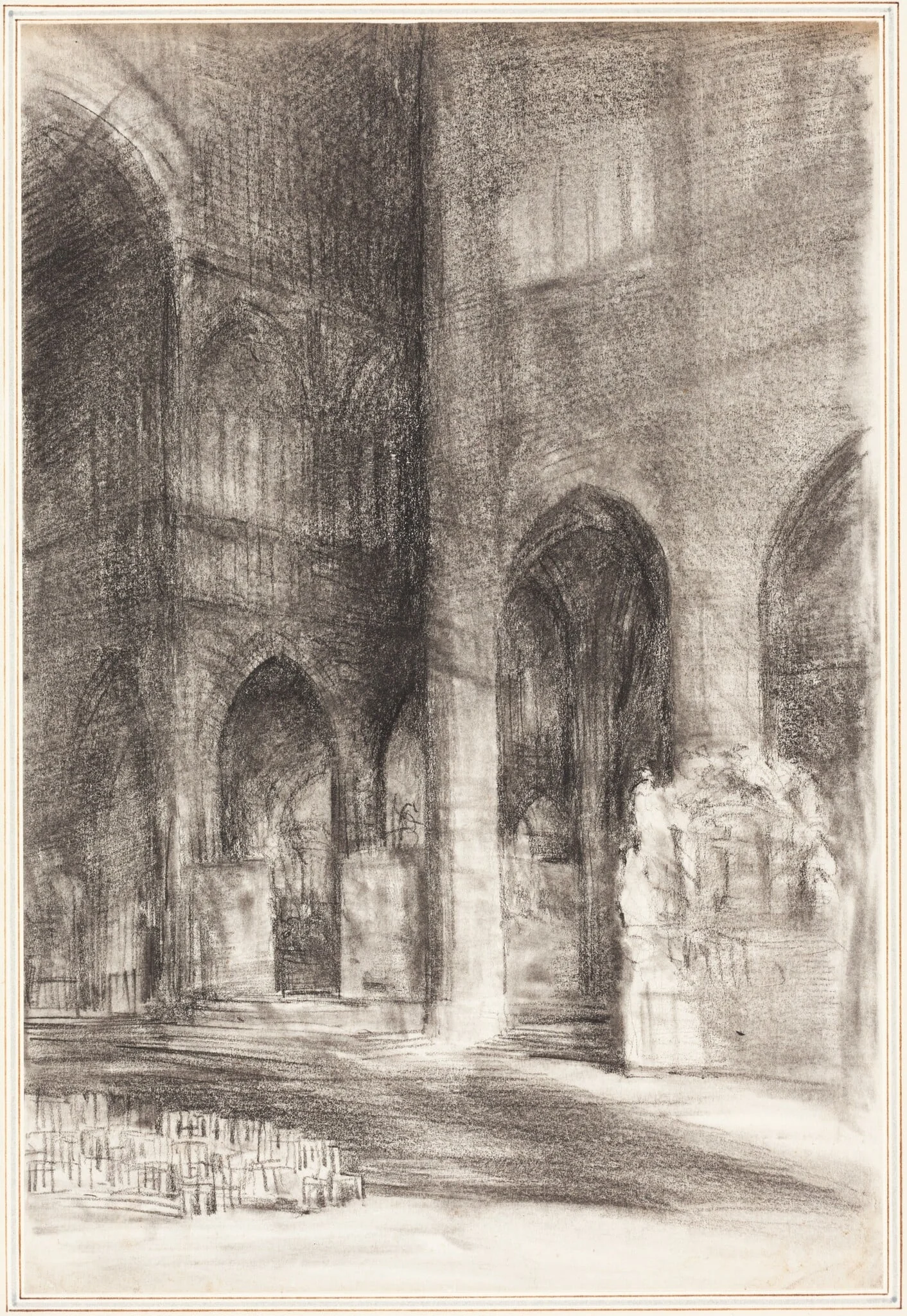 A Cathedral Nave, detail