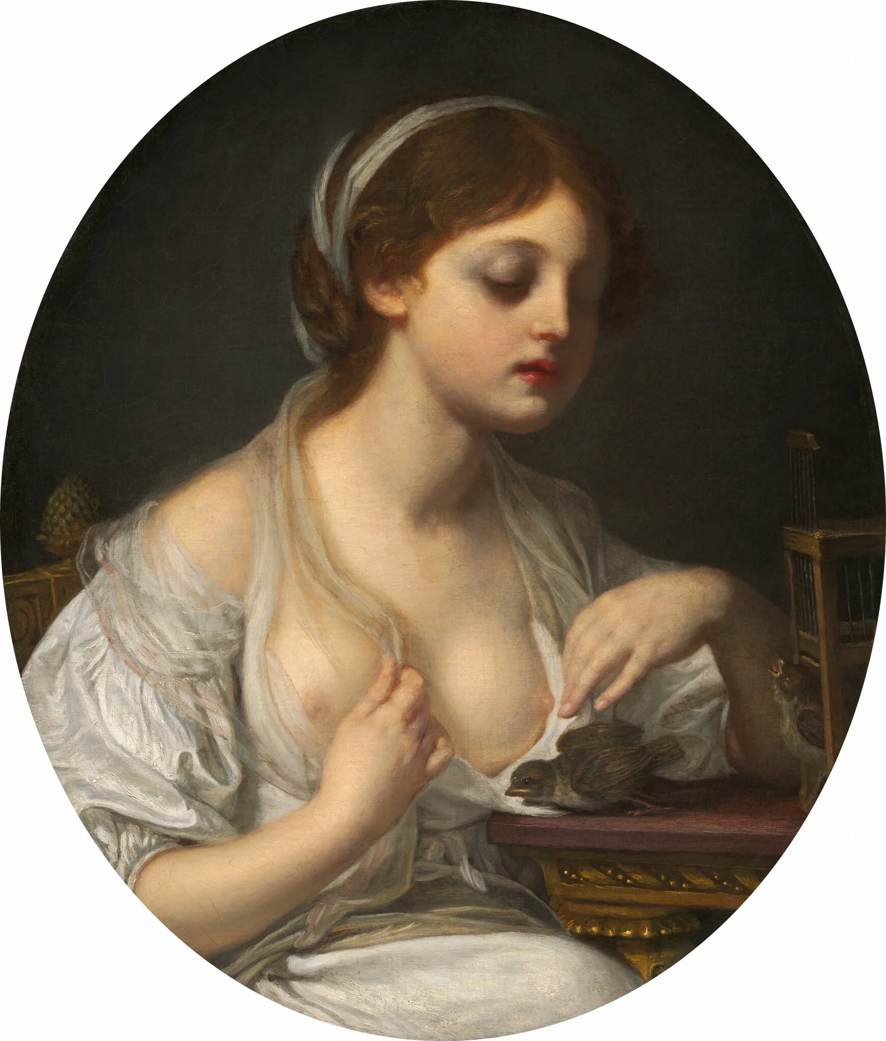 Girl with Birds, detail