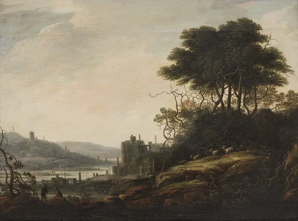 Landscape, by Abraham Bloemaert, unspecified, 1616