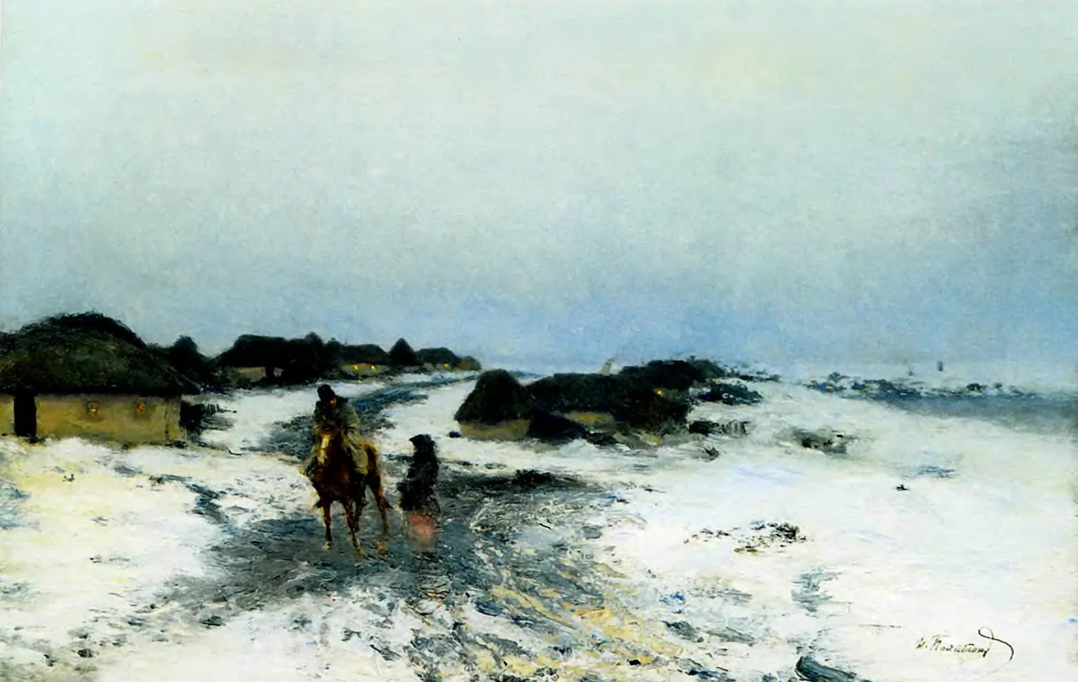 Winter Twilight in Ukraine., detail