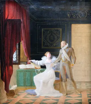 Henri IV chez Gabrielle d’Estrées, by François Fleury-Richard, oil, 1810