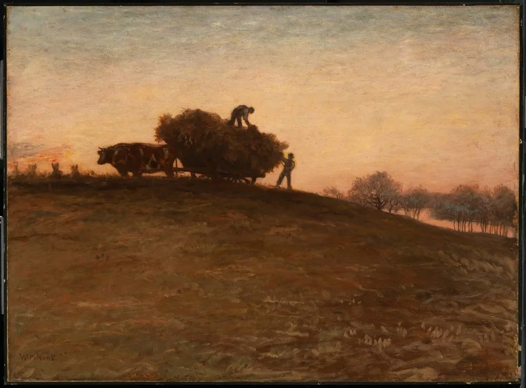 Haying by Oxen, detail