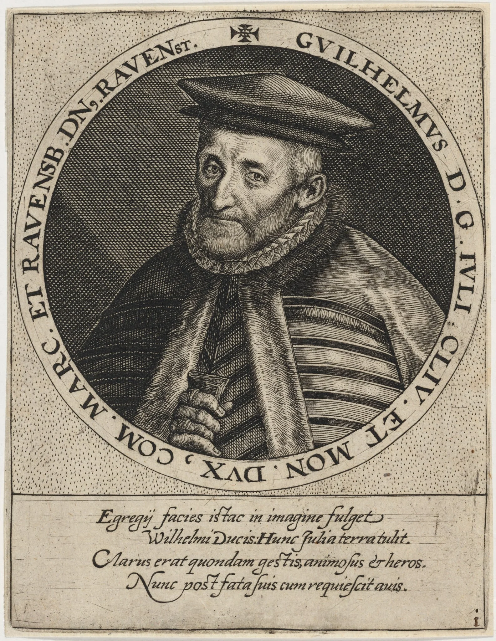 William Count la Marck, Duke of Julich and Cleves, detail