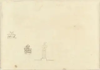 Sketches of Tombs, by Louis-Jean Desprez, graphite, 1782