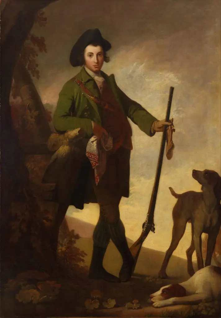 The young sportsman, by Robert Edge Pine, oil, 1766