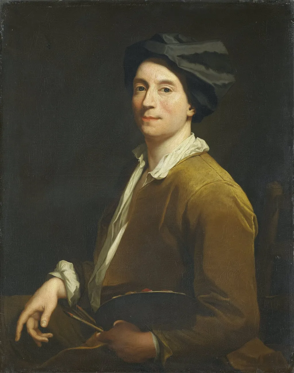 Portrait of a Painter, probably a Self Portrait, by Krzysztof Lubieniecki, unspecified, 1710