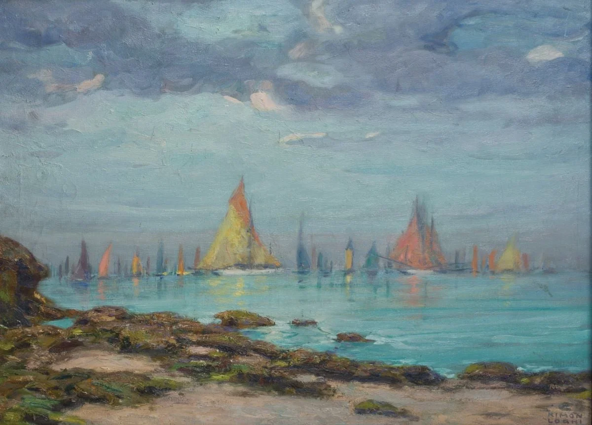 Peisaj cu bărci la Concarneau, detail