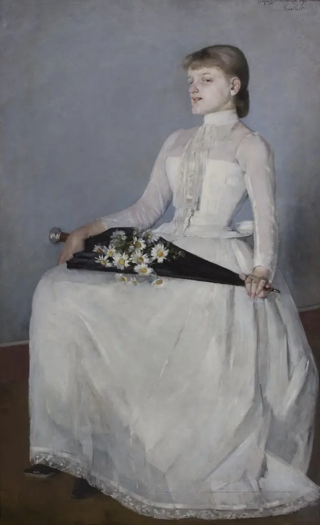 From a Walk, by Olga Boznańska, oil, 1895