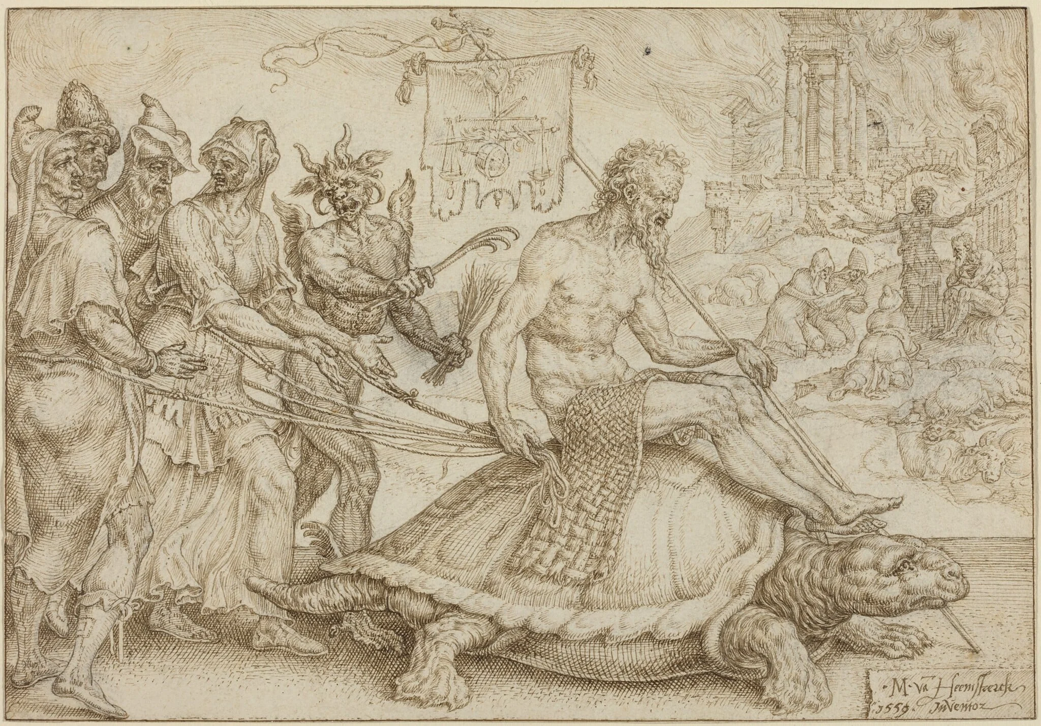 The Triumph of Job, detail