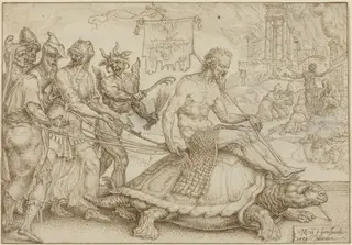 The Triumph of Job, by Maarten van Heemskerck, ink, 1559