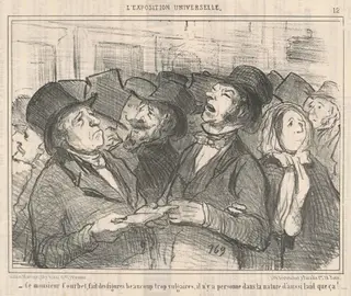 Ce monsieur Courbet..., by Honoré Daumier, ink, 1855