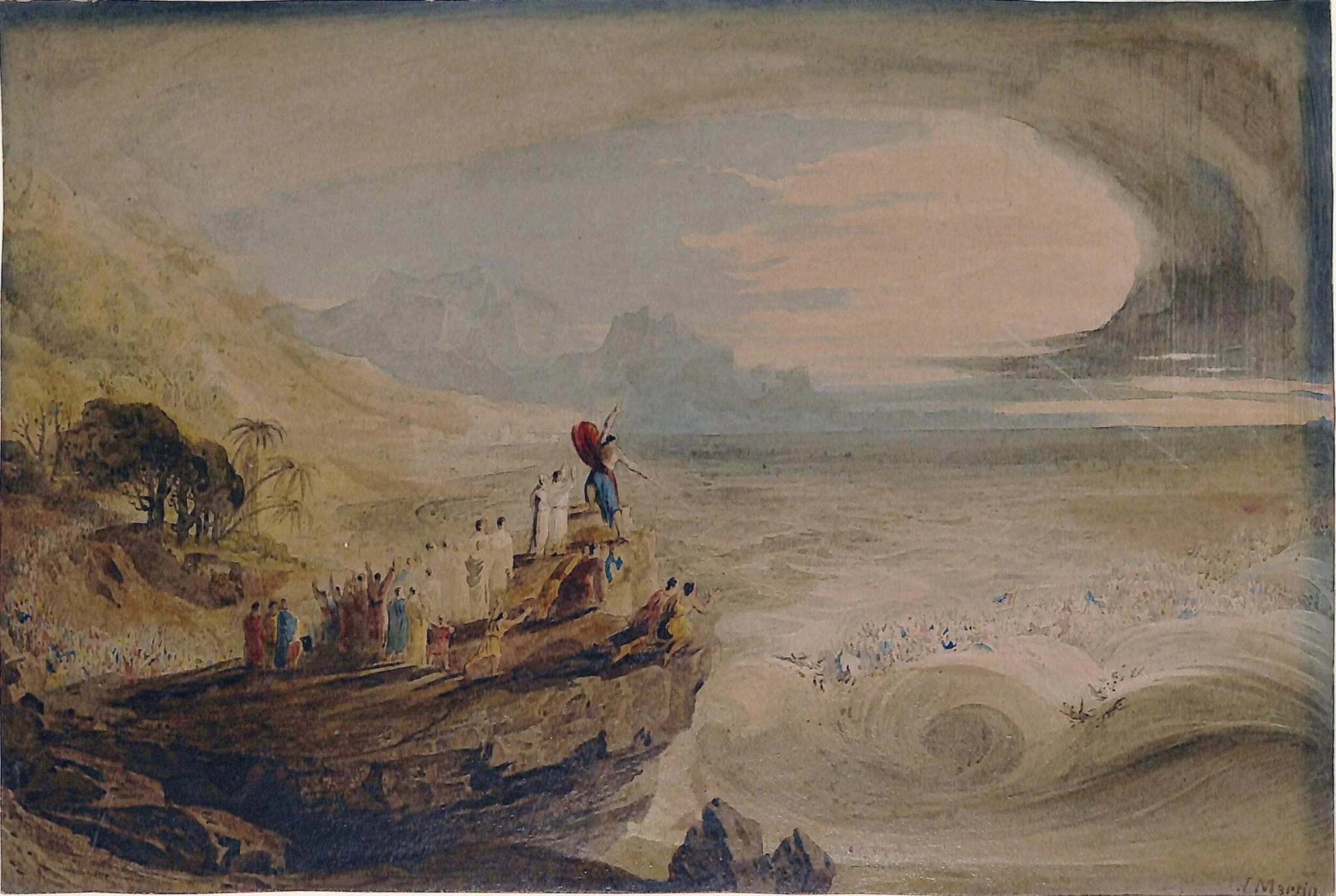The destruction of the Egyptians in the Red Sea, detail