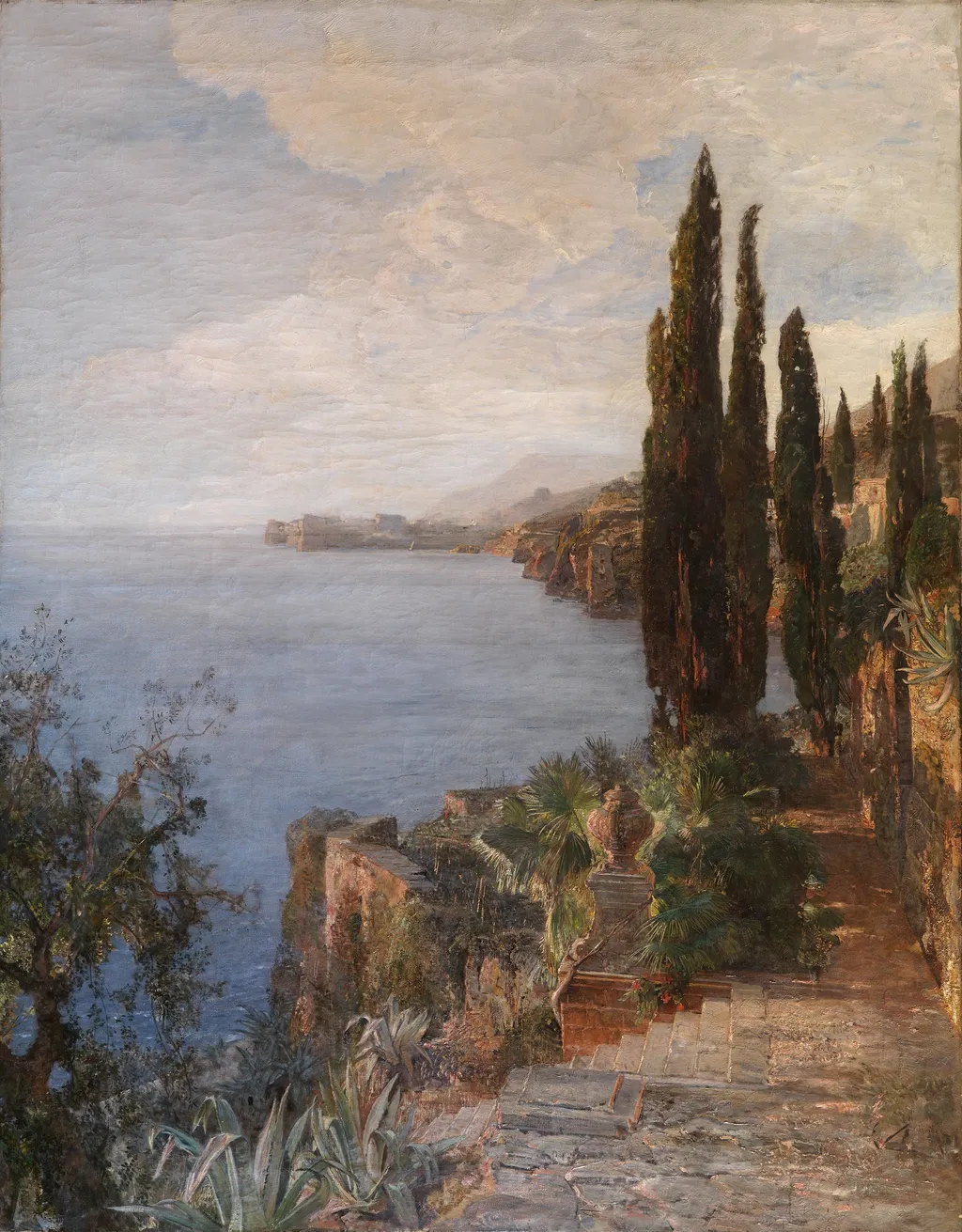 An der dalmatinischen Küste bei Ragusa, by Emil Jakob Schindler, oil