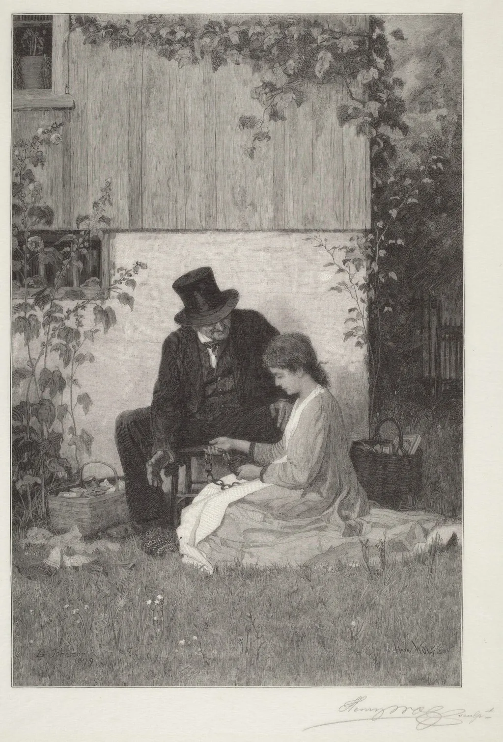 A New England Peddler, by Henry Wolf, ink, 1885
