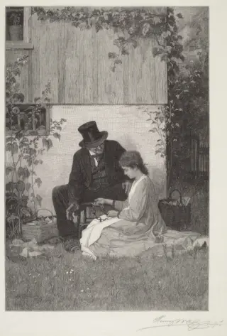 A New England Peddler, by Henry Wolf, ink, 1885