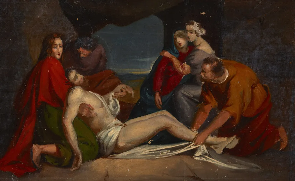 The Entombment, by Józef Simmler, oil, 1855
