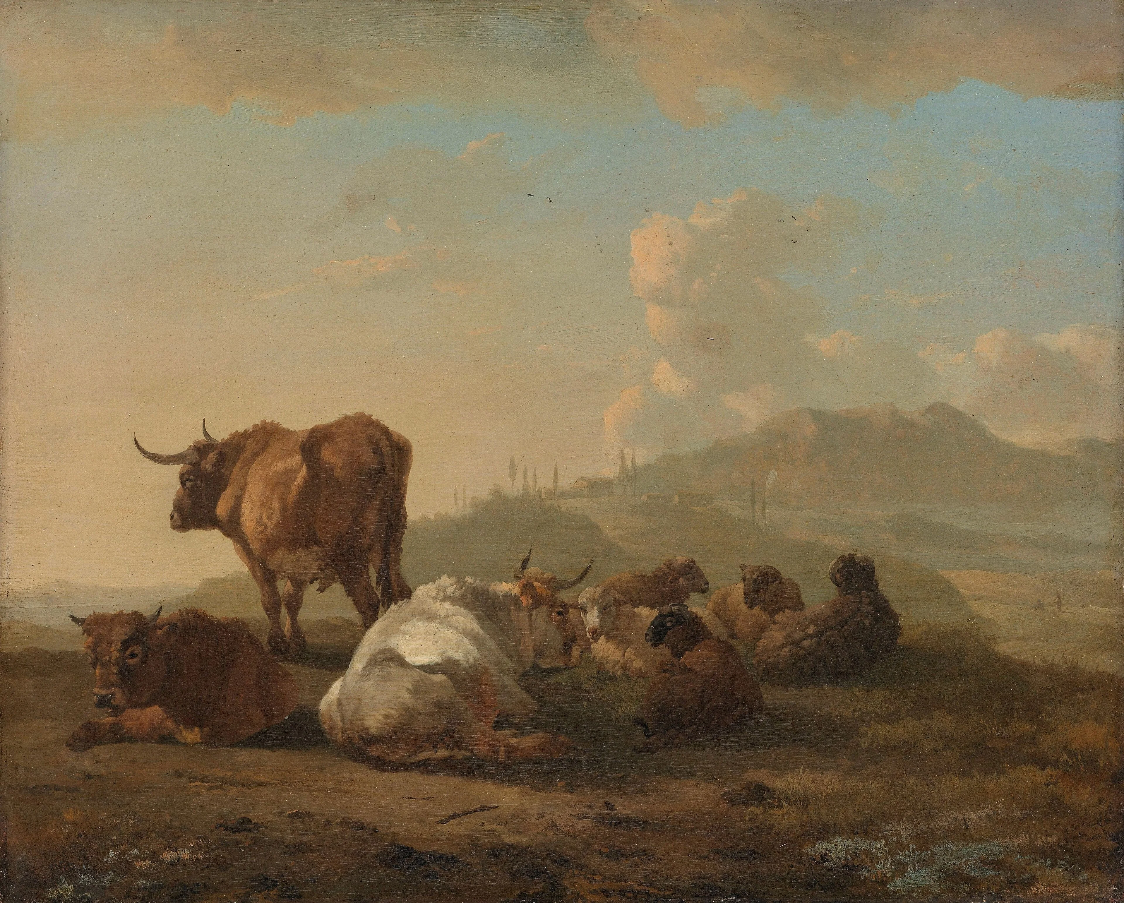 Resting herd, detail