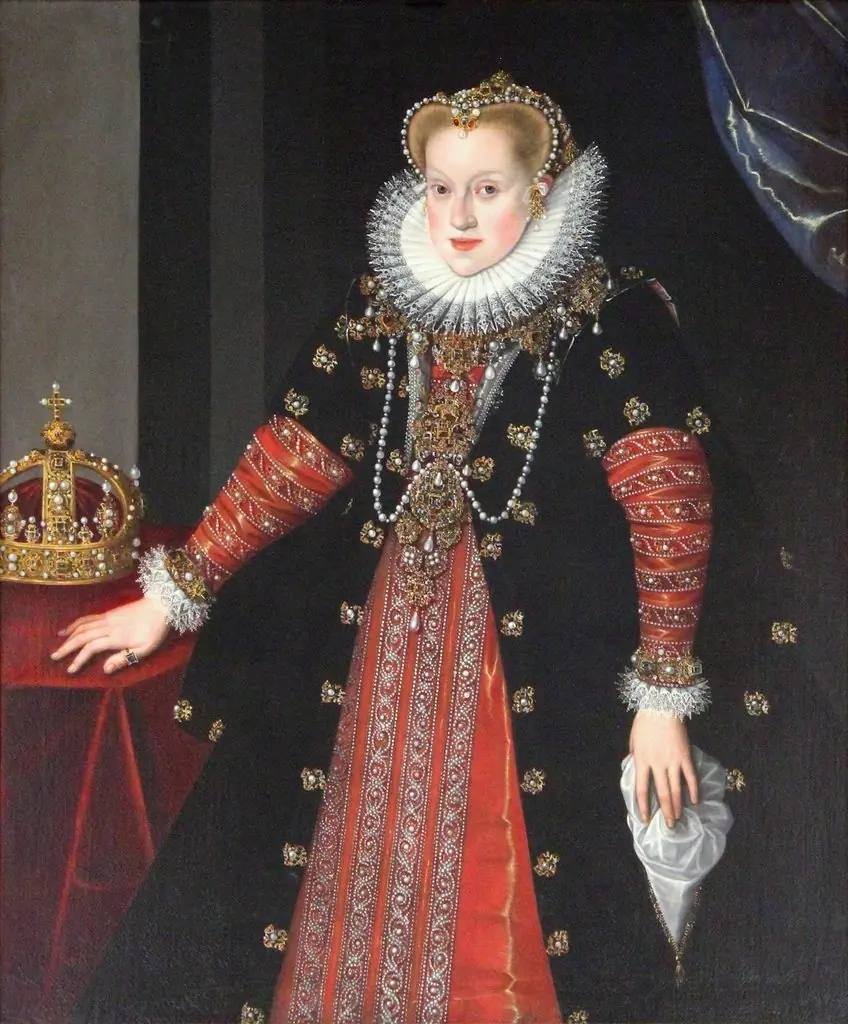 Portrait of Anne of Austria, Queen of Poland (1573-1598), by Martin Kober, oil, 1598