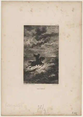 Un Chemin de Perdition (Road to Perdition), by Félix-Hilaire Buhot, ink, 1873