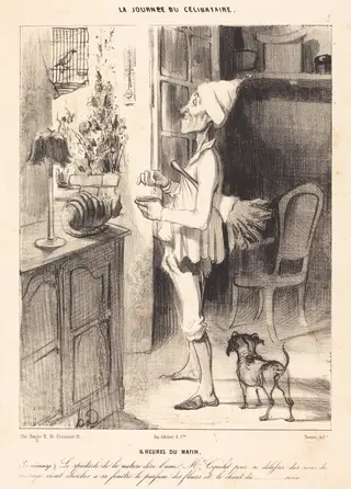 8 heures du matin, by Honoré Daumier, crayon, 1839