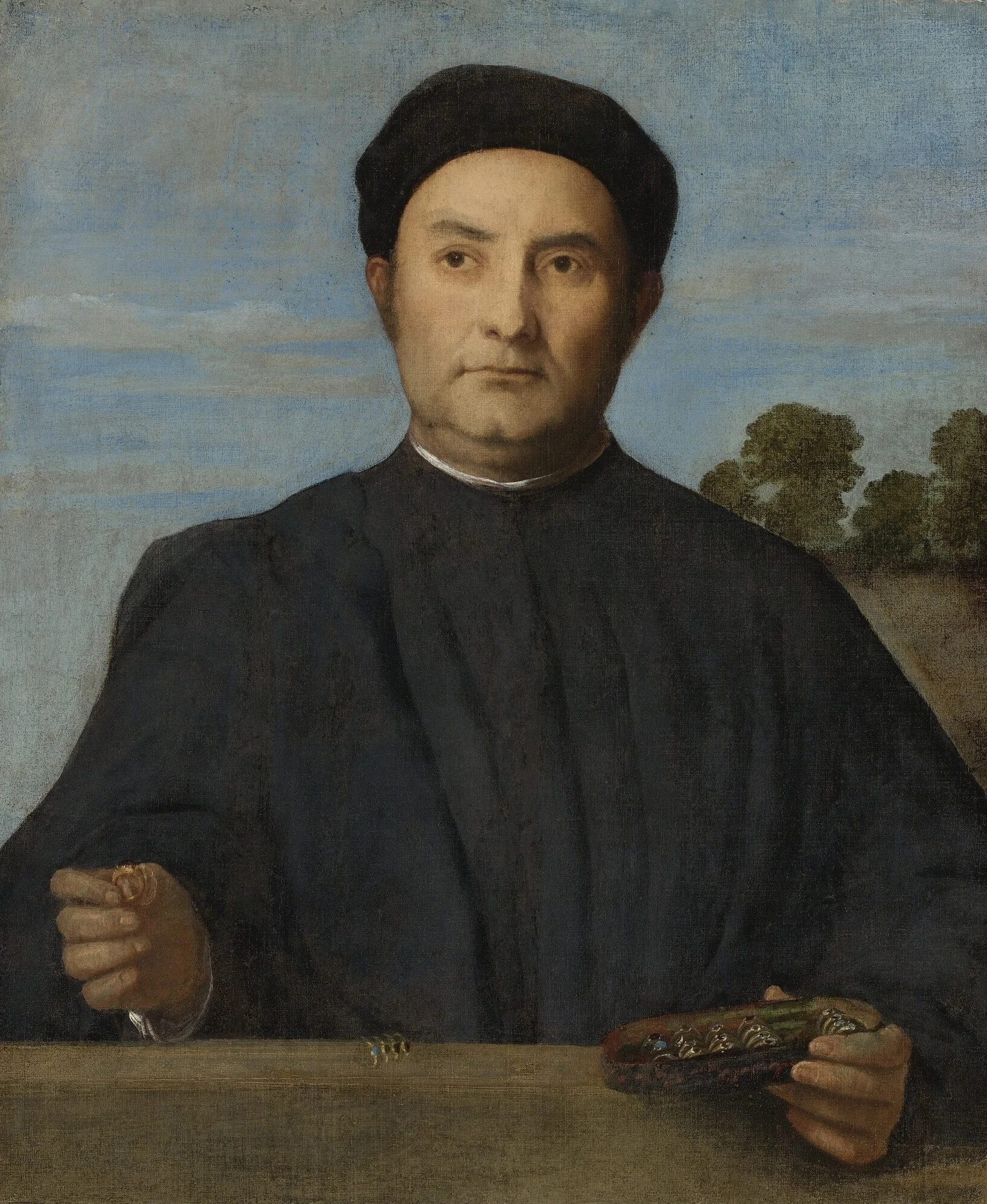 Portrait of a Jeweler, detail