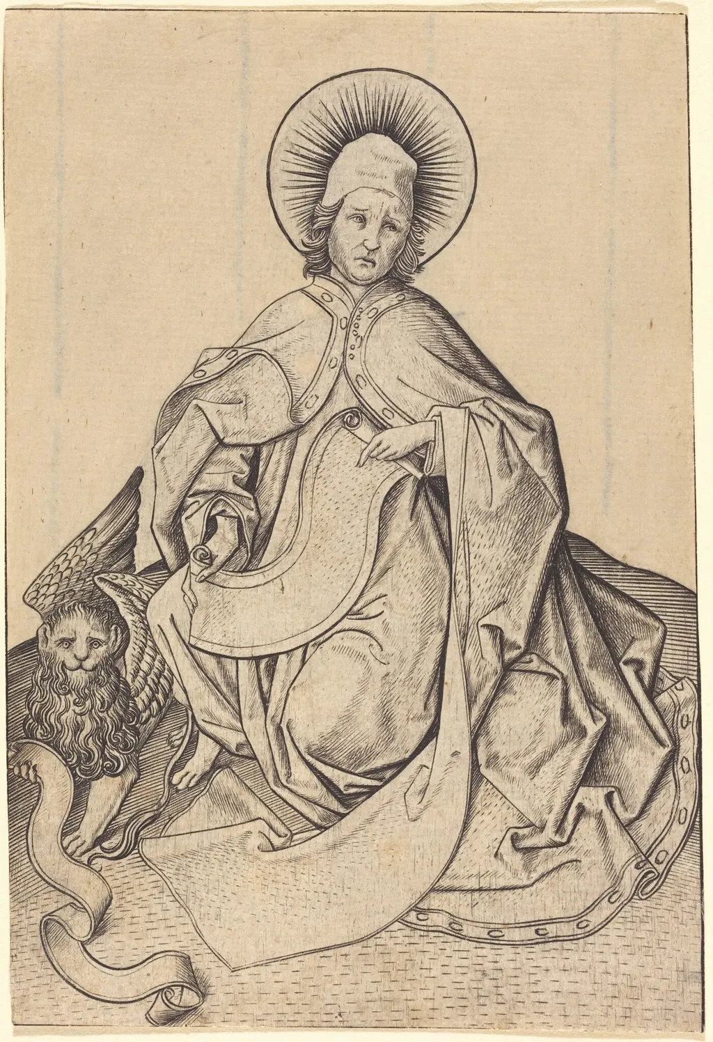 Saint Mark, by Master E.S., ink, 1462