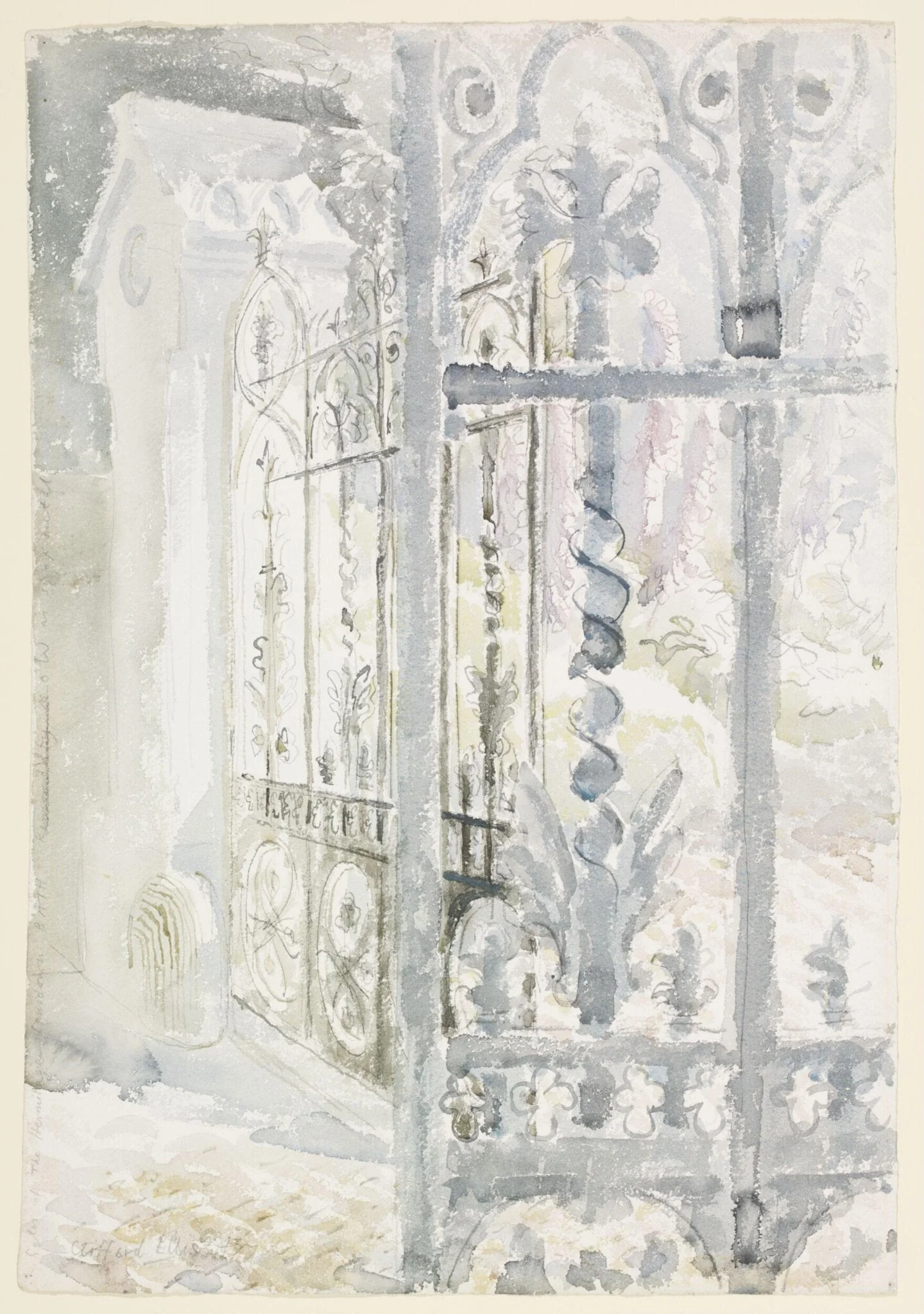 Gates at the Hermitage, Lansdown, Bath, detail