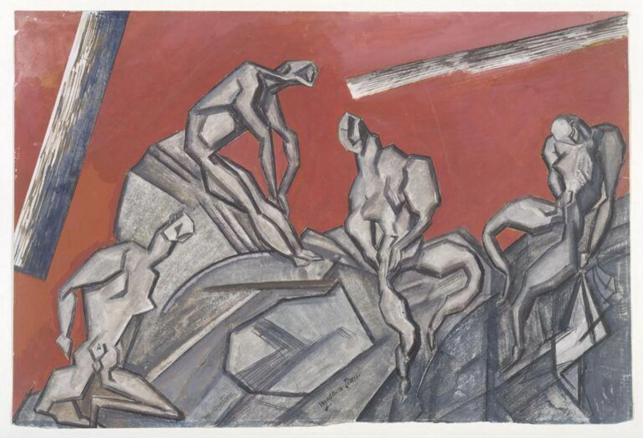 Sunset among the Michelangelos, detail