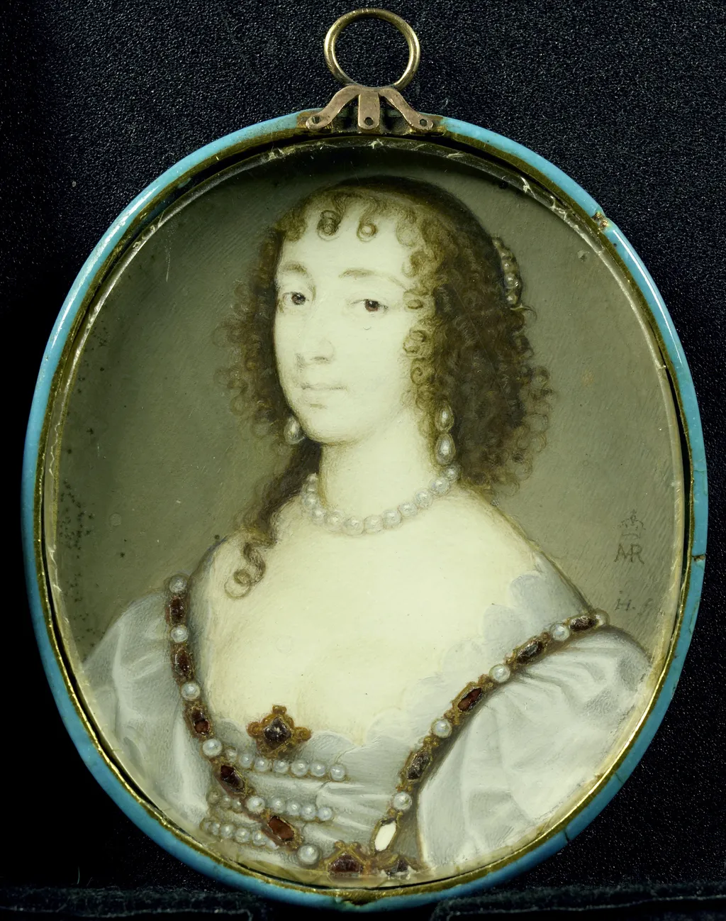 Portrait of Henriëtte Maria of France (1609-1669), wife of Charles I of England, by John Hoskins, unspecified, 1637