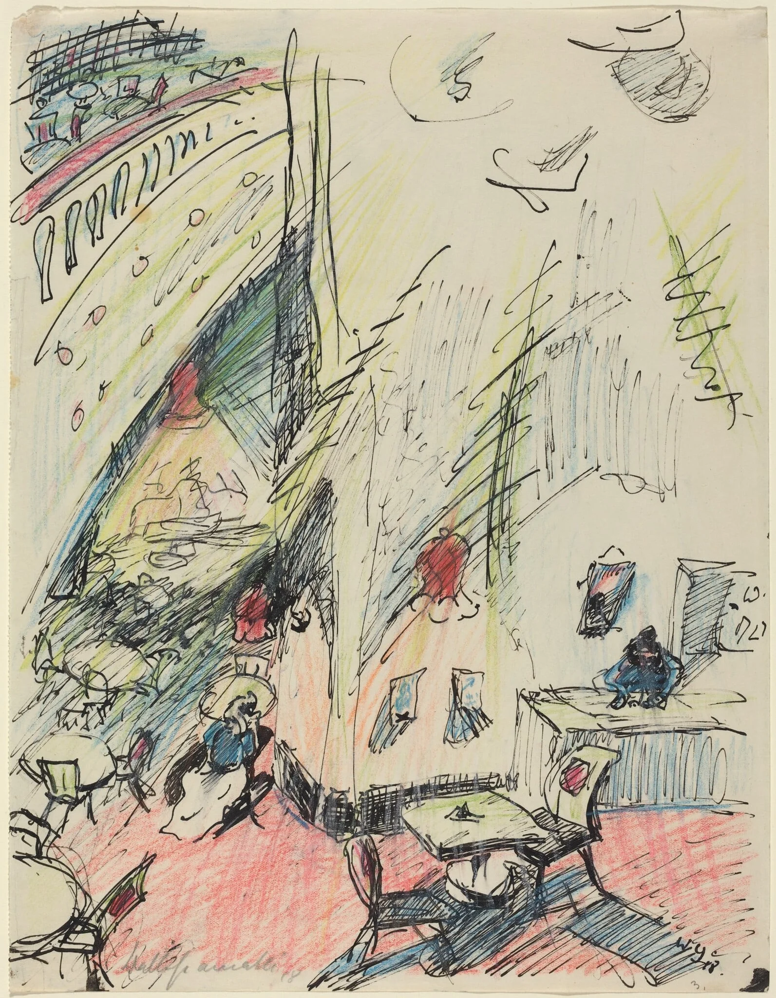 Das leere Café (The Empty Café), detail