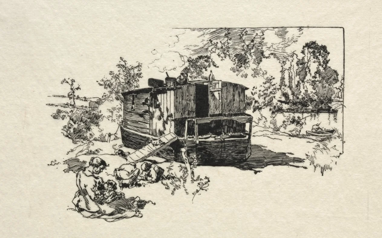 Bateau logement, detail