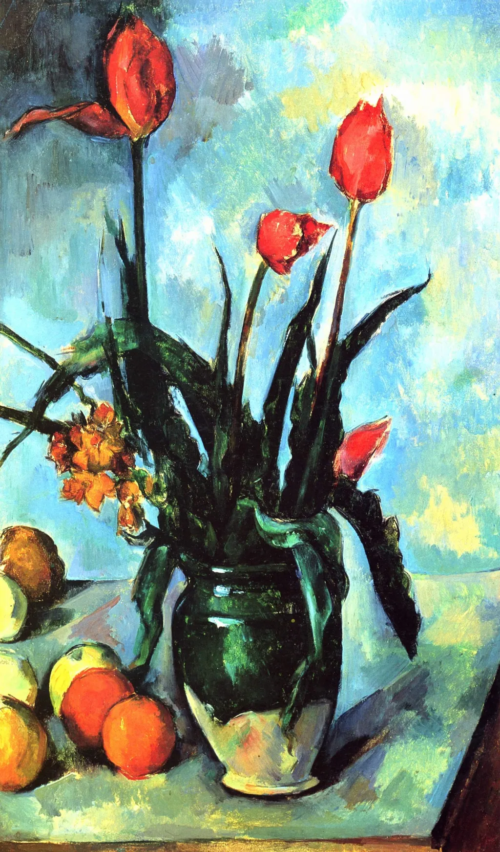 Le Vase de tulipes (Tulipes in a Vase), by Paul Cézanne, oil, 1896