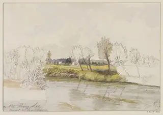 On the River Lee, near Stratford, by Thomas Hosmer Shepherd, watercolor, 1833