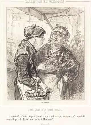 "Voyons! Mme Majeste...", by Paul Gavarni, ink, 1853
