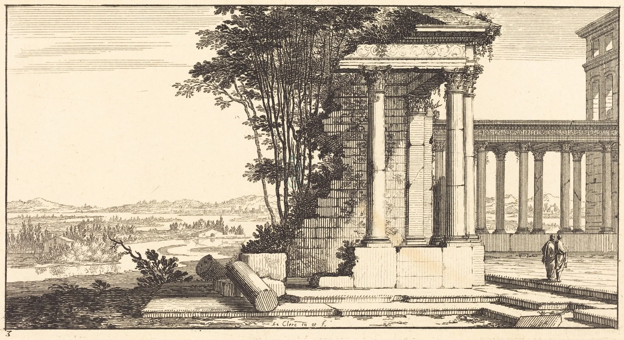 Landscape with Classical Ruins, detail