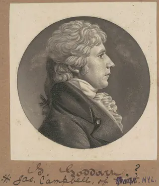 James Campbell, by Charles B. J. Févret de Saint-Mémin, ink, 1804