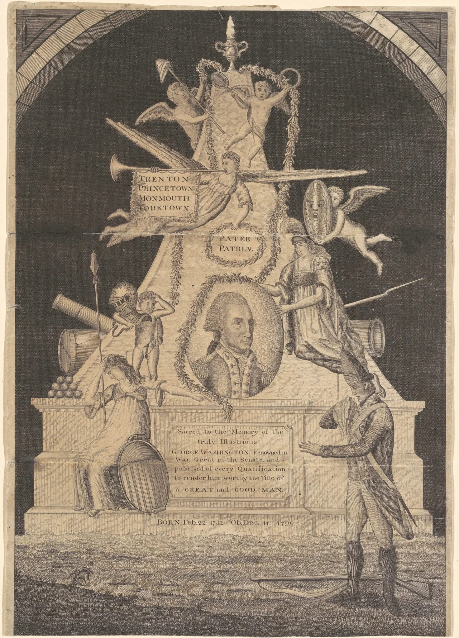 Memorial for George Washington, detail