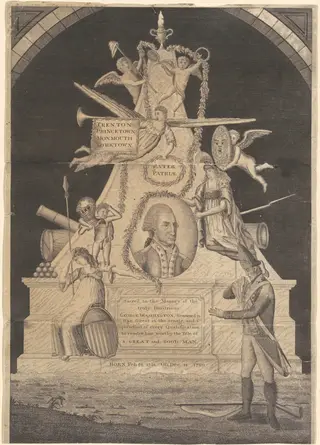 Memorial for George Washington, by Enoch G. Gridley, ink, 1800