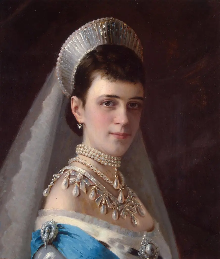 Portrait of Empress Maria Feodorovna, by Ivan Kramskoi, oil