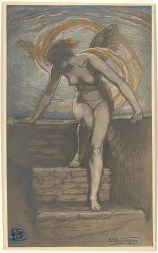 Dawn, by Elihu Vedder, gouache, 1898