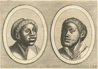 "Bruyntje Springh-in'-t- Bed" and "Flip de Duyvel", by Johannes van Doetechum the Elder, ink, 1564