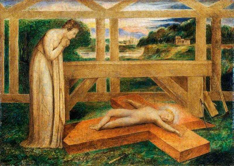 The Christ Child Asleep on the Cross (Our Lady Adoring the Infant Jesus Asleep on the Cross), detail