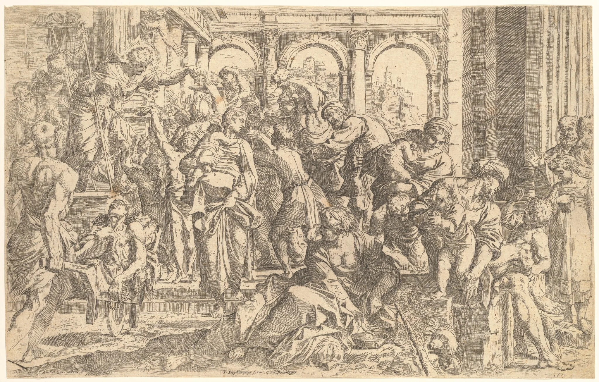 Saint Roch Distributing Alms, detail