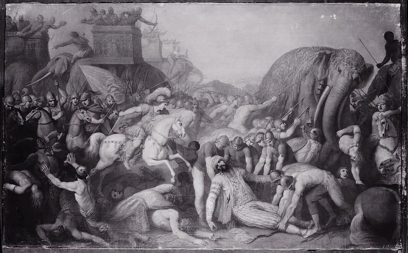 Victory of Alexander the Great over Poros, king of India, in 326, detail